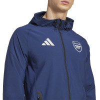 adidas Arsenal Vis Tech Survêtement Full-Zip 2025-2026 Bleu Foncé Noir Blanc