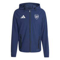 adidas Arsenal Vis Tech Survêtement Full-Zip 2025-2026 Bleu Foncé Noir Blanc