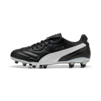 PUMA King Top Gazon Naturel Artificiel Chaussures de Foot (MG) Noir Blanc Argenté