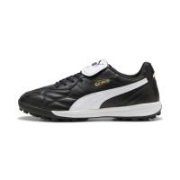 PUMA King Top Turf Voetbalschoenen (TF) Zwart Wit Goud