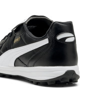 PUMA King Top Turf Voetbalschoenen (TF) Zwart Wit Goud