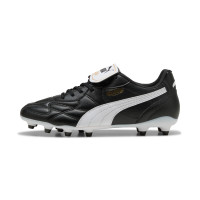 PUMA King Top Gazon Naturel Artificiel Chaussures de Foot (MG) Noir Blanc Doré