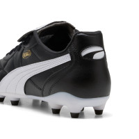 PUMA King Top Gazon Naturel Artificiel Chaussures de Foot (MG) Noir Blanc Doré