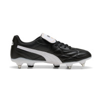 PUMA King Top Crampons Vissés Chaussures de Foot (SG) Noir Blanc Doré