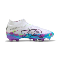 PUMA Future 8 Pro Brilliance Gras / Kunstgras Voetbalschoenen (MG) Dames Wit Blauw Paars