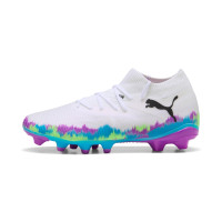PUMA Future 8 Match Brilliance Gras / Kunstgras Voetbalschoenen (MG) Dames Wit Blauw Paars