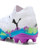 PUMA Future 8 Match Brilliance Gras / Kunstgras Voetbalschoenen (MG) Dames Wit Blauw Paars