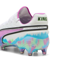 PUMA King Ultimate Brilliance Gras / Kunstgras Voetbalschoenen (MG) Dames Wit Paars Blauw