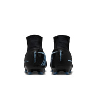 Nike Zoom Mercurial Superfly 10 Pro Gazon Naturel Chaussures de Foot (FG) Noir Bleu Clair