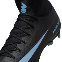 Nike Zoom Mercurial Superfly 10 Pro Gazon Naturel Chaussures de Foot (FG) Noir Bleu Clair