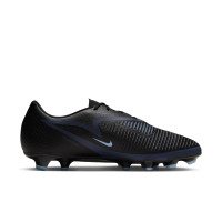 Nike Phantom 6 Low Academy Gazon Naturel Artificiel Chaussures de Foot (MG) Noir Bleu Clair