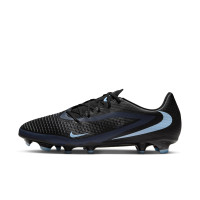 Nike Phantom 6 Low Academy Gazon Naturel Artificiel Chaussures de Foot (MG) Noir Bleu Clair