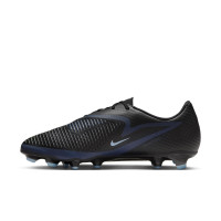 Nike Phantom 6 Low Academy Gazon Naturel Artificiel Chaussures de Foot (MG) Noir Bleu Clair
