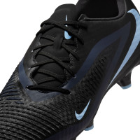 Nike Phantom 6 Low Academy Gazon Naturel Artificiel Chaussures de Foot (MG) Noir Bleu Clair