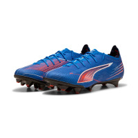 PUMA Ultra 6 Ultimate Carbon Gazon Naturel Chaussures de Foot (FG) Bleu Blanc Rouge Vif