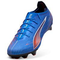 PUMA Ultra 6 Ultimate Carbon Gazon Naturel Chaussures de Foot (FG) Femmes Bleu Blanc Rouge Vif