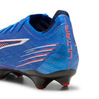 PUMA Ultra 6 Ultimate Carbon Gazon Naturel Chaussures de Foot (FG) Femmes Bleu Blanc Rouge Vif