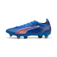 PUMA Ultra 6 Match IJzeren-Nop Voetbalschoenen (SG) Blauw Wit Felrood
