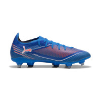 PUMA Ultra 6 Match IJzeren-Nop Voetbalschoenen (SG) Blauw Wit Felrood