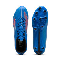 PUMA Ultra 6 Play Gras / Kunstgras Voetbalschoenen (MG) Blauw Wit Felrood