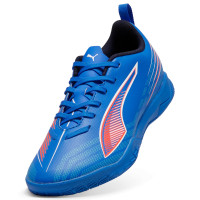 PUMA Ultra 6 Play Chaussures de Foot en Salle (IN) Enfants Bleu Blanc Rouge Vif