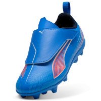 PUMA Ultra 6 Play Velcro Gazon Naturel Chaussures de Foot (MG) Enfants Bleu Blanc Rouge Vif