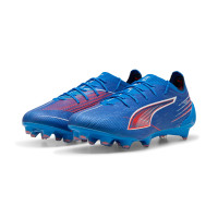 PUMA Ultra 6 Ultimate Gazon Naturel Chaussures de Foot (FG) Bleu Blanc Rouge Vif