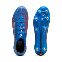 PUMA Ultra 6 Ultimate Crampons Vissés Chaussures de Foot (SG) Bleu Blanc Rouge Vif