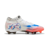 PUMA Future 8 Ultimate Gazon Naturel Chaussures de Foot (FG) Blanc Rouge Vif Bleu