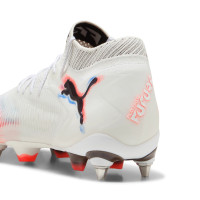 PUMA Future 8 Ultimate Crampons Vissés Chaussures de Foot (SG) Blanc Rouge Vif Bleu