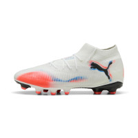 PUMA Future 8 Pro Gras / Kunstgras Voetbalschoenen (MG) Wit Felrood Blauw