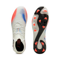 PUMA Future 8 Pro Gras / Kunstgras Voetbalschoenen (MG) Wit Felrood Blauw