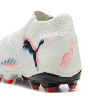 PUMA Future 8 Pro Gras / Kunstgras Voetbalschoenen (MG) Wit Felrood Blauw