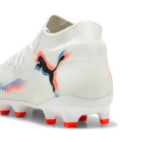 PUMA Future 8 Pro Gras / Kunstgras Voetbalschoenen (MG) Kids Wit Felrood Blauw