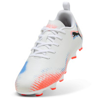 PUMA Future 8 Play Gras / Kunstgras Voetbalschoenen (MG) Kids Wit Felrood Blauw