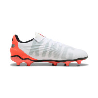 PUMA King Match Gras / Kunstgras Voetbalschoenen (MG) Kids Wit Felrood Zwart
