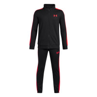 Under Armour Rival Knit Trainingspak Full-Zip Kids Zwart Felrood