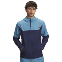 Survêtement tissé utilitaire Under Armour Tech, fermeture éclair intégrale, bleu foncé, bleu clair
