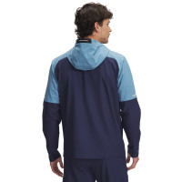 Survêtement tissé utilitaire Under Armour Tech, fermeture éclair intégrale, bleu foncé, bleu clair
