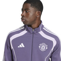 adidas Manchester United Urban Purist Survêtement Full-Zip 2025-2026 Mauve Blanc