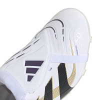 adidas Predator League FT Gras / Kunstgras Voetbalschoenen (MG) Kids Wit Zwart Goud