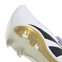 adidas Predator League FT Gras / Kunstgras Voetbalschoenen (MG) Kids Wit Zwart Goud