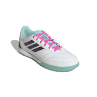 adidas Top Sala Competition II Chaussures de Foot en Salle (IN) Blanc Noir Turquoise Rose