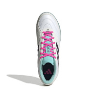 adidas Top Sala Competition II Chaussures de Foot en Salle (IN) Blanc Noir Turquoise Rose