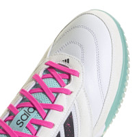 adidas Top Sala Competition II Chaussures de Foot en Salle (IN) Blanc Noir Turquoise Rose