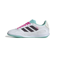 adidas Super Sala III Chaussures de Foot en Salle (IN) Enfants Blanc Noir Turquoise Rose