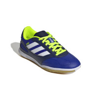 adidas Super Sala III Chaussures de Foot en Salle (IN) Enfants Bleu Bleu Foncé Blanc Néon Jaune