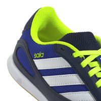adidas Super Sala III Chaussures de Foot en Salle (IN) Enfants Bleu Bleu Foncé Blanc Néon Jaune