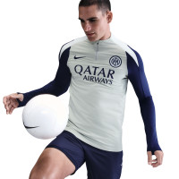 Nike Inter Milan Strike Trainingstrui 1/4-Zip 2025-2026 Lichtgrijs Donkerblauw Wit