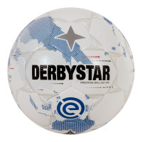 Derbystar Eredivisie Brillant Ballon de Foot Taille 5 2025-2026 Blanc Bleu Clair Noir